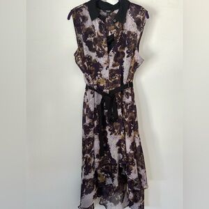 Simply Vera Vera Wang High Low Dress in Purple and Brown